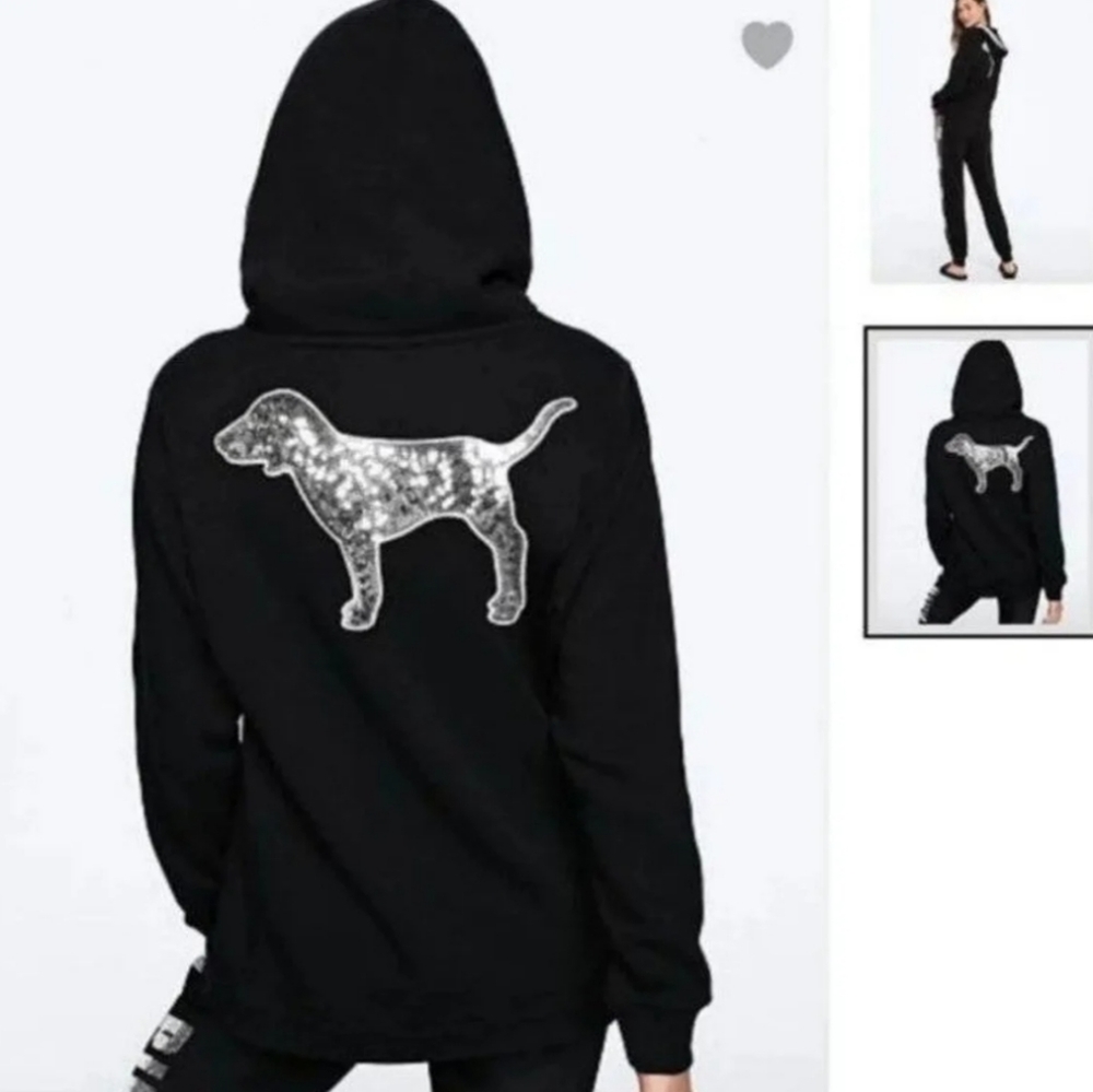 SOLD! VS Pink Bling Pullover Hoodie & Classic Pant - Picture 5 of 7